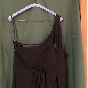 Prom dress, black, one shoulder with sash. Not altered.